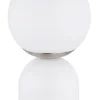 Lampe à poser nickel LED julsy blanc mat