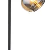Lampe à poser verre métal noir mat 40W E14 tokki