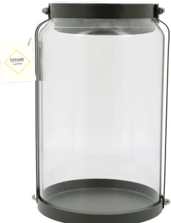 Lanterne métal et verre Glamping - Coloris au choix
