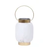 Lanterne solaire GlassArt rose/blanc