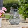 Lanterne solaire Maris gris 23 x 22cm