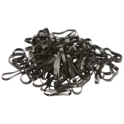 Élastiques de nattage en silicone noir - 500 pièces