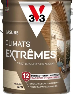 Lasure extérieure Climats Extrêmes 12 ans incolore 2,5L V33