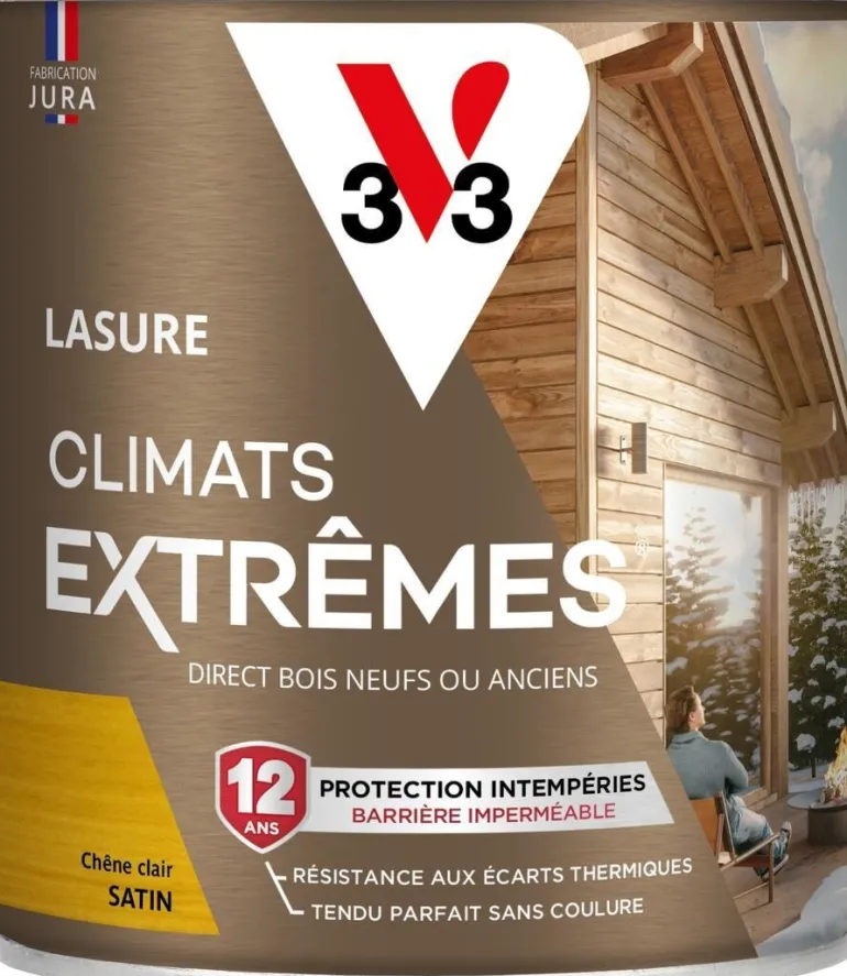 Lasure bois climats extrêmes chêne clair 0,75L V33