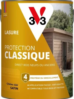 Lasure bois extérieur protection classique chêne clair 5L