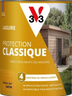 Lasure bois extérieur protection classique chêne clair 0,75L