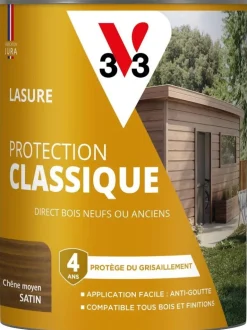 Lasure bois extérieur protection classique chêne moyen 0,75L