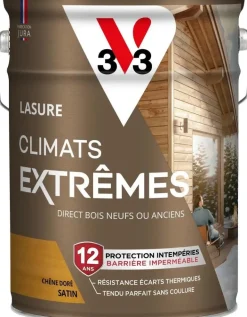 Lasure extérieure Climats Extrêmes 12 ans chêne doré 2,5L