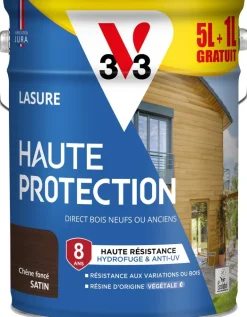 Lasure haute protection biosourcée chêne foncé 6L V33