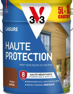 Lasure haute protection biosourcée chêne clair 6L V33