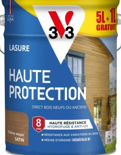 Lasure haute protection biosourcée chêne moyen 6L V33