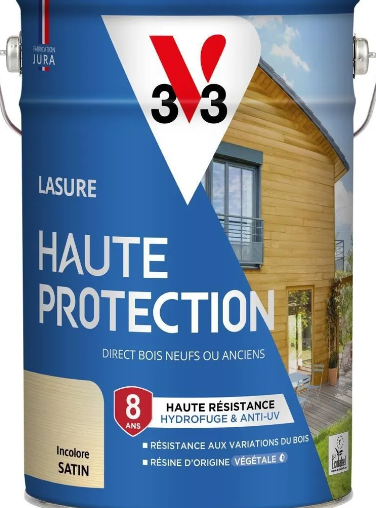 Lasure haute protection biosourcée incolore 5L V33