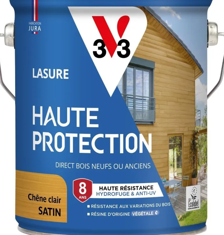 Lasure haute protection biosourcée chêne clair 2,5L V33