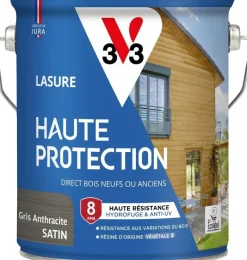 Lasure haute protection biosourcée anthracite 2,5L V33