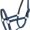 Licol doublé cuir poney navy ciel PASSIONAL