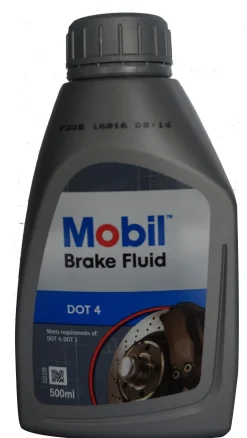 Liquide de frein hydraulique Brake Fluid DOT 4 - 0,5L MOBIL