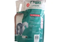 Litière pour chat en cristaux de gel de silice sac de 3,8L
