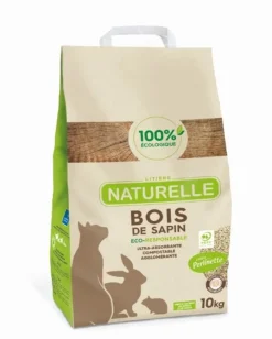 Litière végétalebois de sapin Perlinette pour chat 10kg