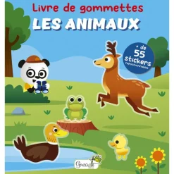 Livre de gommettes Les animaux + de 55 stickers