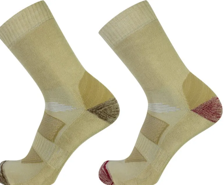 Lot de 2 paires de chaussettes spécial rando Coton Bio