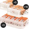 Lot de 20 bornes 2-3-5 entrées série 221 WAGO