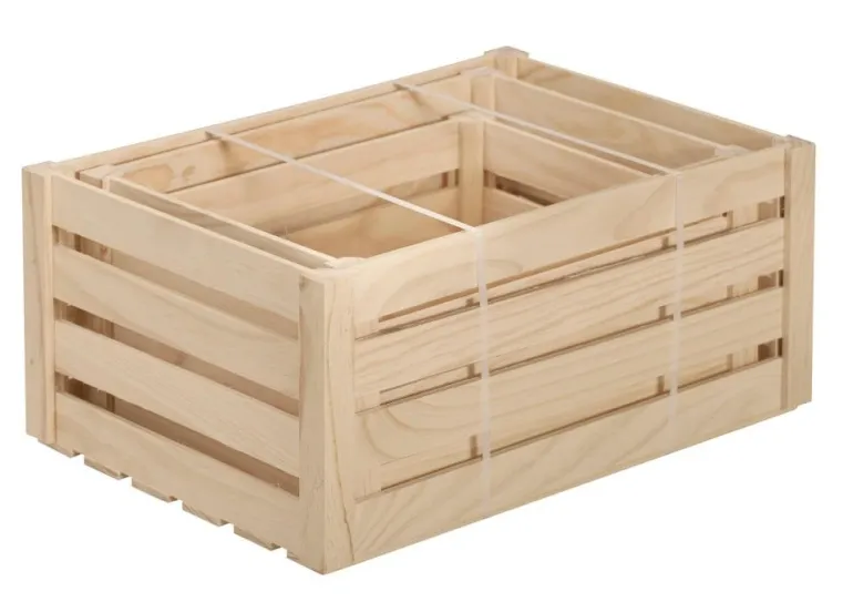 Lot de 3 caisses en bois