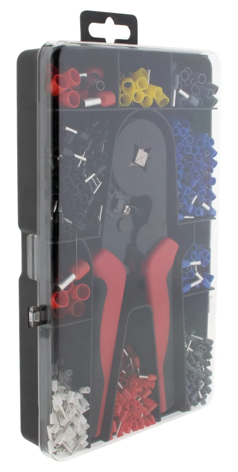 Lot de 1200 cosses à sertir + pince - 0,5 à 10mm² ZENITECH