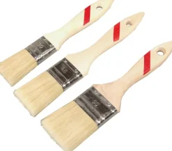 Lot de 3 pinceaux glycéro manche bois