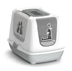 Maison de toilette Cats in love gris