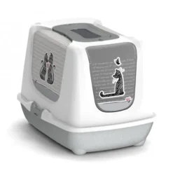 Maison de toilette Cats in love XXL gris