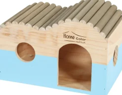 Maison rongeur vague rondin - L - Bleu ciel ZOLUX