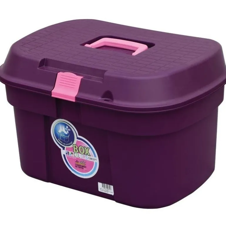 Malle de pansage Box color violet