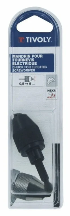 Mandrin pour tournevis électrique hexa 6,35mm Ø0,5 à 6mm