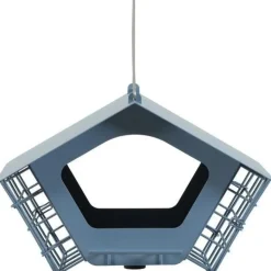 Mangeoire Cabane Duo XL bleu en métal