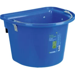 Mangeoire de porte plastique avec anse bleue 12 L
