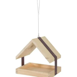 Mangeoire pour graines en bois et métal XL cerise ZOLUX