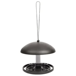 Mangeoire pour graines en plastique noir