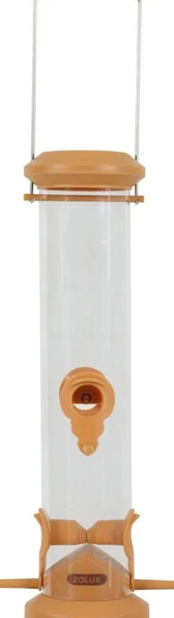 Mangeoire silo en plastique 4 perchoirs orange ZOLUX