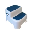 Marche-pied double bicolore blanc/bleu