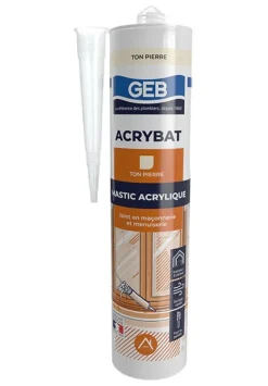 Mastic Acrybat joint maçonnerie et menuiserie 310 ml pierre