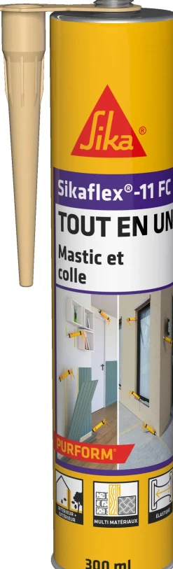 Mastic colle Sikaflex -11 FC Tout en un beige - 300ml