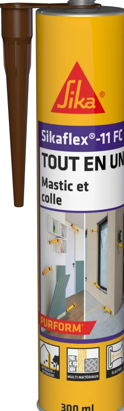 Mastic colle Sikaflex -11 FC Tout en un marron - 300ml