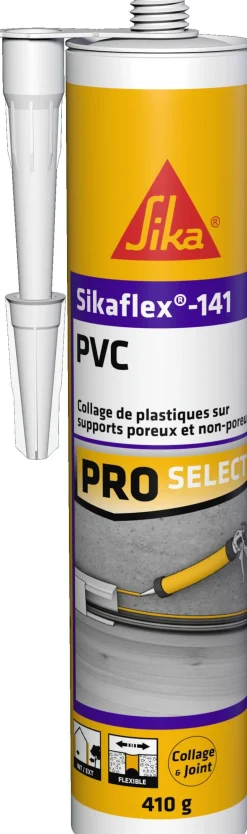 Mastic colle Sikaflex -141 PVC blanc - 410g