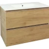 Meuble à suspendre Trendy bois 80 cm avec vasque