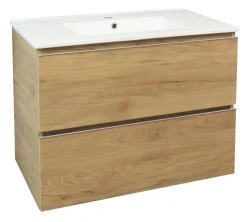 Meuble à suspendre Trendy bois 80 cm avec vasque