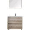 Meuble de salle de bains Dahlia coloris bois brun ONDEE