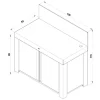 Meuble Felix pour plancha gris 120 cm ENO
