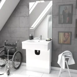 Meuble PMR 70 blanc AURLANE