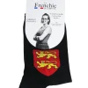 Mi-chaussette Cabourg femme anthracite blason normand 36/41