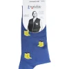 Mi-chaussette Lannion femme bleu motif bottes 36/41